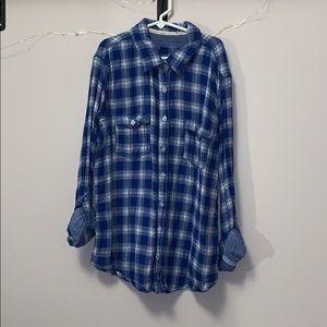 Thick blue flannel